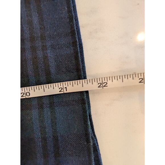 J.Crew Blackwatch Plaid Wool Blend Pencil Skirt Green Blue Size 4 Classic Fit - Picture 6 of 7